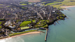 Figure 2: Aerial view of St Andrews, an historic university town. Copyright University of St Andrews