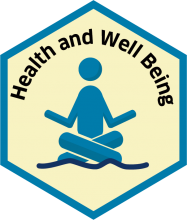 Blue economy sector hexagon health and wellbeing